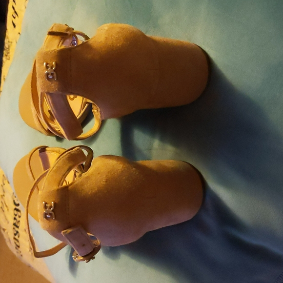 NWOT Sam Edelman Leather Suede Heeled Sandals - Picture 3 of 5